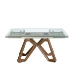 Paris Prix Table à Manger Extensible "Verre" 160-200-240cm Transparent