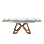 Paris Prix Table à Manger Extensible "Verre" 160-200-240cm Transparent