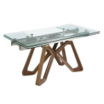 paris prix Table à Manger Extensible "Verre" 160-200-240cm Transparent