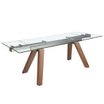 Paris Prix Table à Manger Extensible "Zelma" 160-200-240cm Transparent