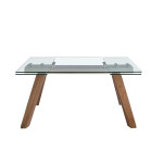Paris Prix Table à Manger Extensible "Zelma" 160-200-240cm Transparent