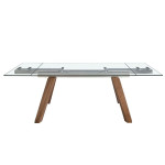 Paris Prix Table à Manger Extensible "Zelma" 160-200-240cm Transparent