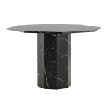 paris prix Table à Manger Octogonale "Marbs" 110cm Noir