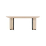 Paris Prix Table à Manger Ovale "Bianca" 200cm Naturel