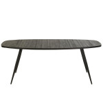 Paris Prix Table à Manger Ovale En Bois "Teck" 200cm Noir