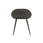 Paris Prix Table à Manger Ovale En Bois "Teck" 200cm Noir