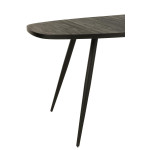 Paris Prix Table à Manger Ovale En Bois "Teck" 200cm Noir