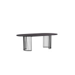 Paris Prix Table à Manger Ovale "Hamneskär" 220cm Noir
