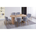 Paris Prix Table à Manger Ovale "Henry" 180cm Naturel