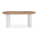 Paris Prix Table à Manger Ovale "Henry" 180cm Naturel & Blanc