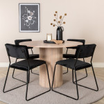 Paris Prix Table à Manger Ronde "Bianca" 110cm Naturel