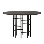 paris prix Table à Manger Ronde "Copenhagen" 115cm Marron