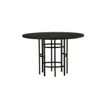 Paris Prix Table à Manger Ronde "Copenhagen" 115cm Noir