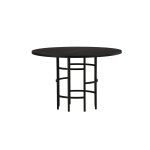 Paris Prix Table à Manger Ronde "Copenhagen" 115cm Noir