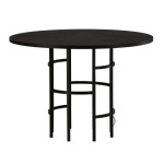 paris prix Table à Manger Ronde "Copenhagen" 115cm Noir
