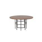 Paris Prix Table à Manger Ronde "Copenhagen" 140cm Marron
