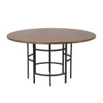 paris prix Table à Manger Ronde "Copenhagen" 140cm Marron