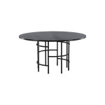 Paris Prix Table à Manger Ronde "Copenhagen" 140cm Noir