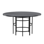 paris prix Table à Manger Ronde "Copenhagen" 140cm Noir