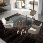 Paris Prix Table à Manger Ronde Design "Raul" 120cm Naturel