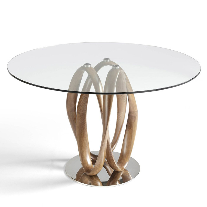 Paris Prix Table à Manger Ronde Design "Raul" 120cm Naturel