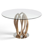 paris prix Table à Manger Ronde Design "Raul" 130cm Naturel