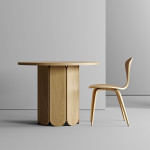 Paris Prix Table à Manger Ronde Design "Soft" 98cm Chêne