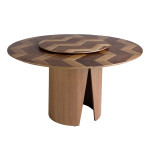paris prix Table à Manger Ronde en Bois "Sondra" 150cm Naturel