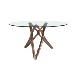 Paris Prix Table à Manger Ronde En Verre "Ester" 120cm Transparent
