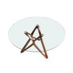 Paris Prix Table à Manger Ronde En Verre "Ester" 120cm Transparent