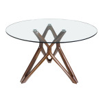 Paris Prix Table à Manger Ronde En Verre "Ester" 130cm Transparent