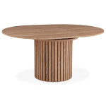Paris Prix Table à Manger Ronde Extensible "Karo" 120cm Naturel