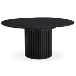 Paris Prix Table à Manger Ronde Extensible "Karo" 120cm Noir