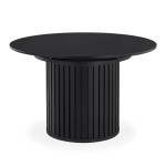 paris prix Table à Manger Ronde Extensible "Karo" 120cm Noir