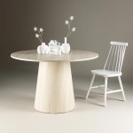 Paris Prix Table à Manger Ronde "Lanzo" 120 Cm Naturel