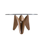 Paris Prix Table à Manger Ronde "Maricela" 130cm Transparent
