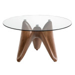 paris prix Table à Manger Ronde "Maricela" 150cm Transparent