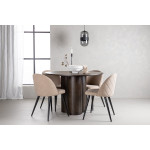 Paris Prix Table à Manger Ronde "Olivia" 110cm Marron