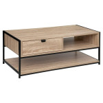 paris prix Table Basse 1 Tiroir Design "Aliaj" 100cm Beige