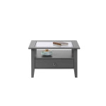 Paris Prix Table Basse 1 Tiroir En Bois "Istres" 75cm Gris