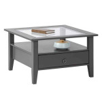 paris prix Table Basse 1 Tiroir en Bois "Istres" 75cm Gris