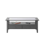 Paris Prix Table Basse 2 Tiroirs En Bois "Istres" 115cm Gris