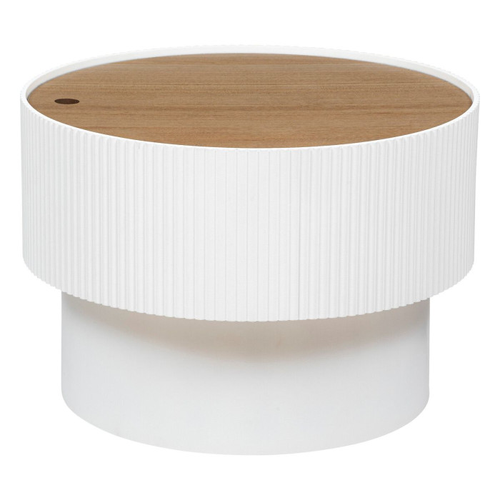 Paris Prix Table Basse Avec Coffre "Enola" 55cm Blanc