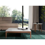 Paris Prix Table Basse Bois & Marbre "Colai" 100cm Blanc