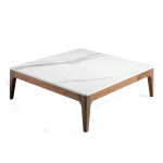 paris prix Table Basse Bois & Marbre "Colai" 100cm Blanc