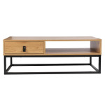 Paris Prix Table Basse Bois & Métal "Abbott" 100cm Naturel