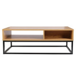 Paris Prix Table Basse Bois & Métal "Abbott" 100cm Naturel