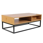 Paris Prix Table Basse Bois & Métal "Abbott" 100cm Naturel