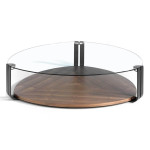 Paris Prix Table Basse Bois & Verre "Kouda" 135cm Naturel