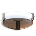 paris prix Table Basse Bois & Verre "Kouda" 135cm Naturel
